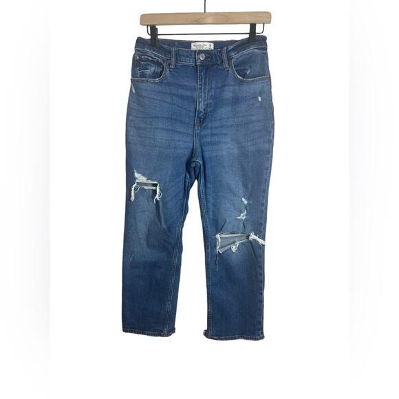 Abercrombie & Fitch The Ankle Straight Ultra High Rise 28 SHORT - Picture 2 of 5